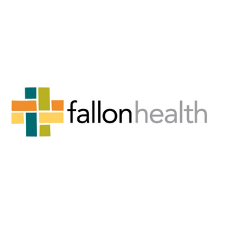 The fallon health logo is a colorful logo with a cross on it.