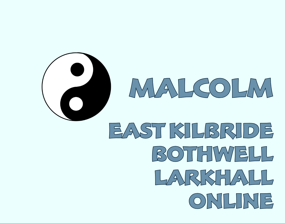 A logo for Malcolm Five Winds  Tai Chi Chuan online and larkhall