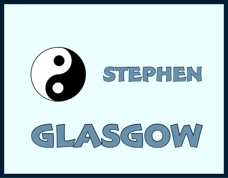 A logo for Stephen Five Winds Tai Chi Chuan Glasgow with a yin yang symbol