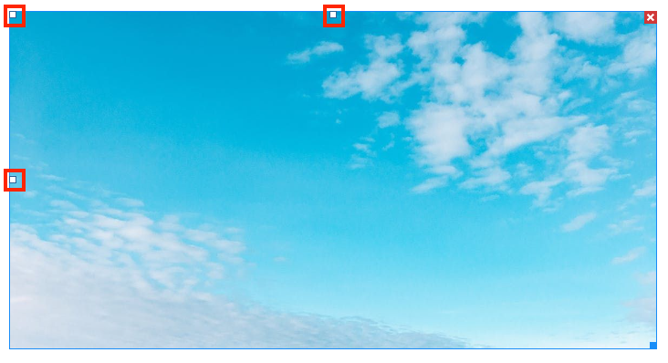 Blue sky with white clouds.