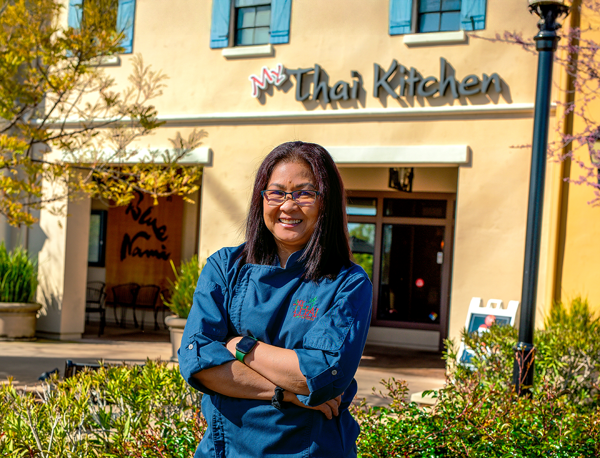 Joy Palmer in front of My Thai Kitchen