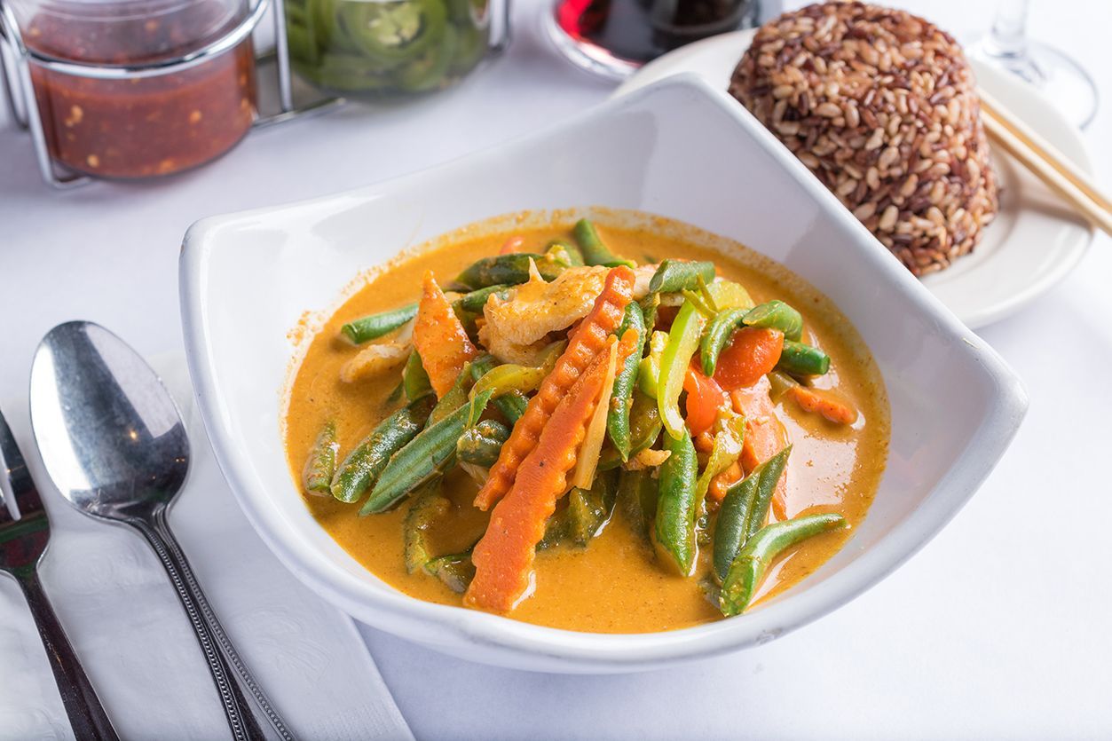 panang curry in bowl