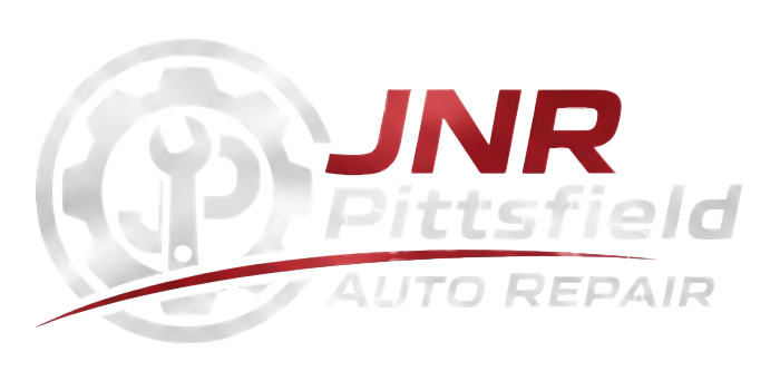 Logo for JNR Pittsfield Auto Repair with wrench and gear graphic.