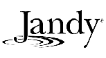 A black and white logo for a company called jandy.
