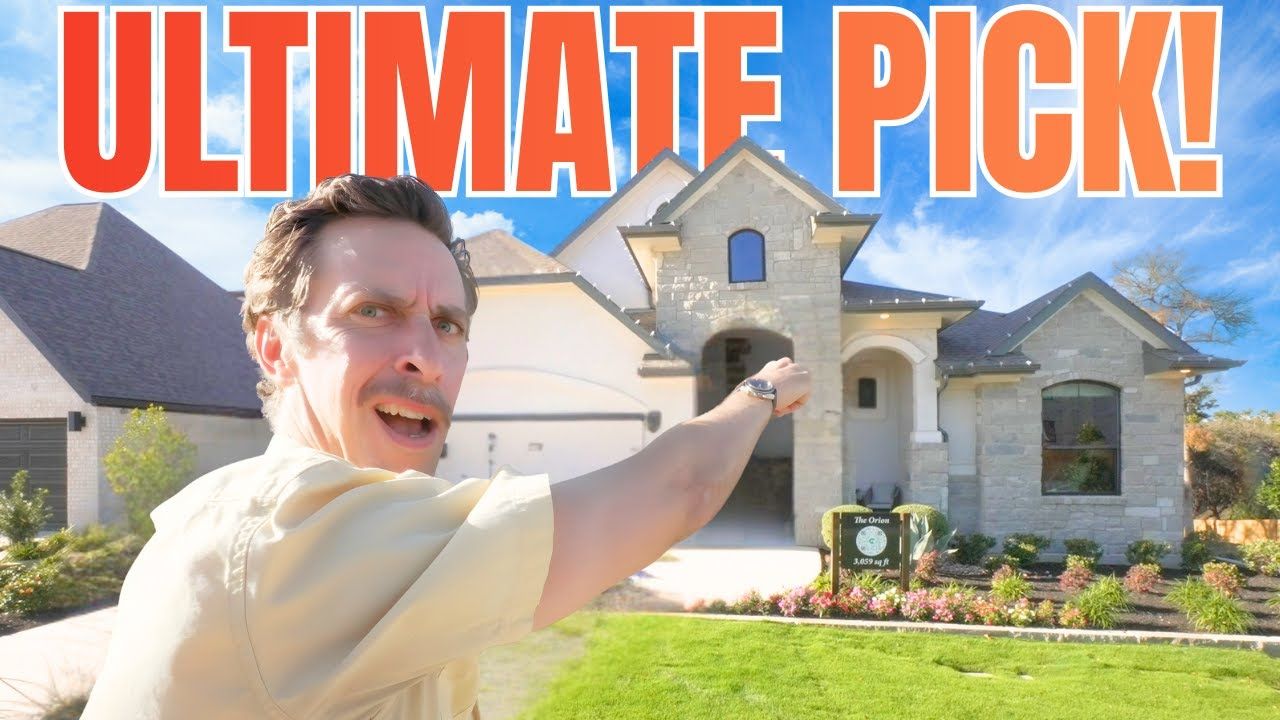 Man points at a house with an 