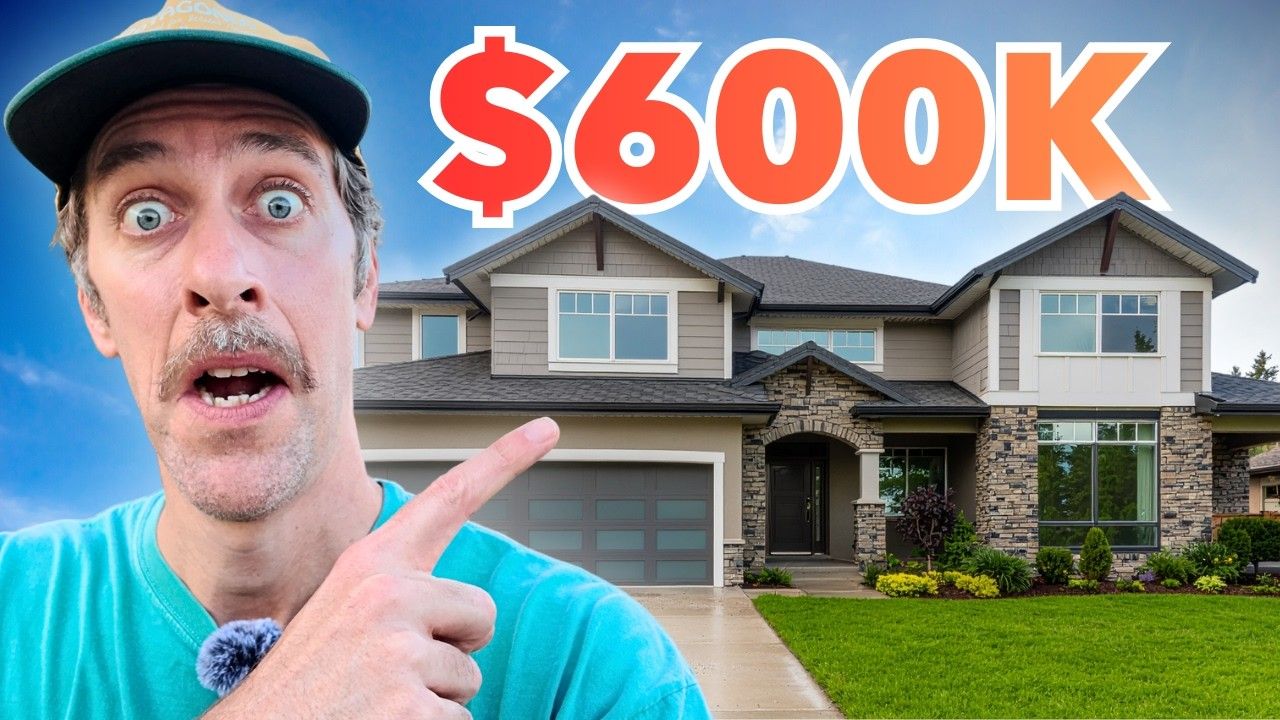 Man points at a house with 