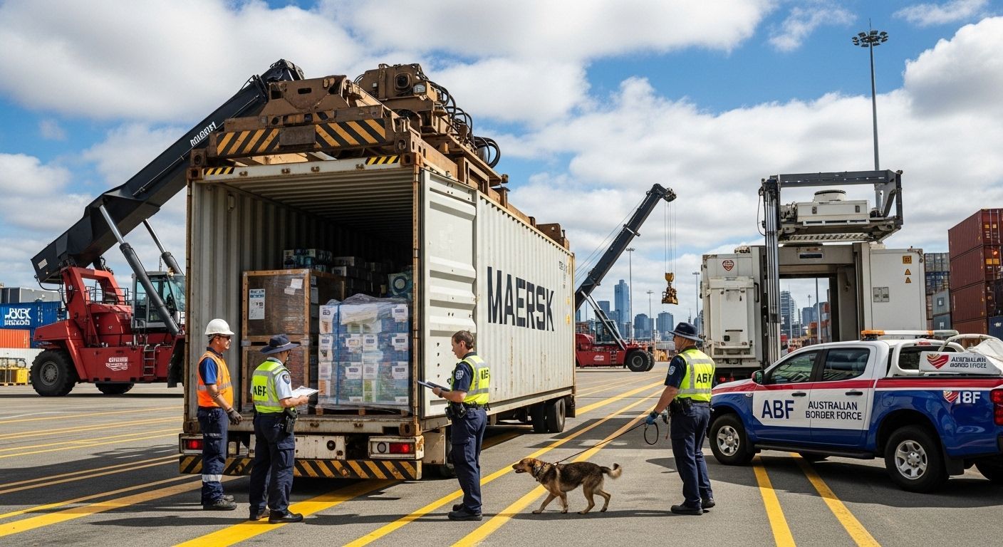 Customs clearance process at Australian container terminal