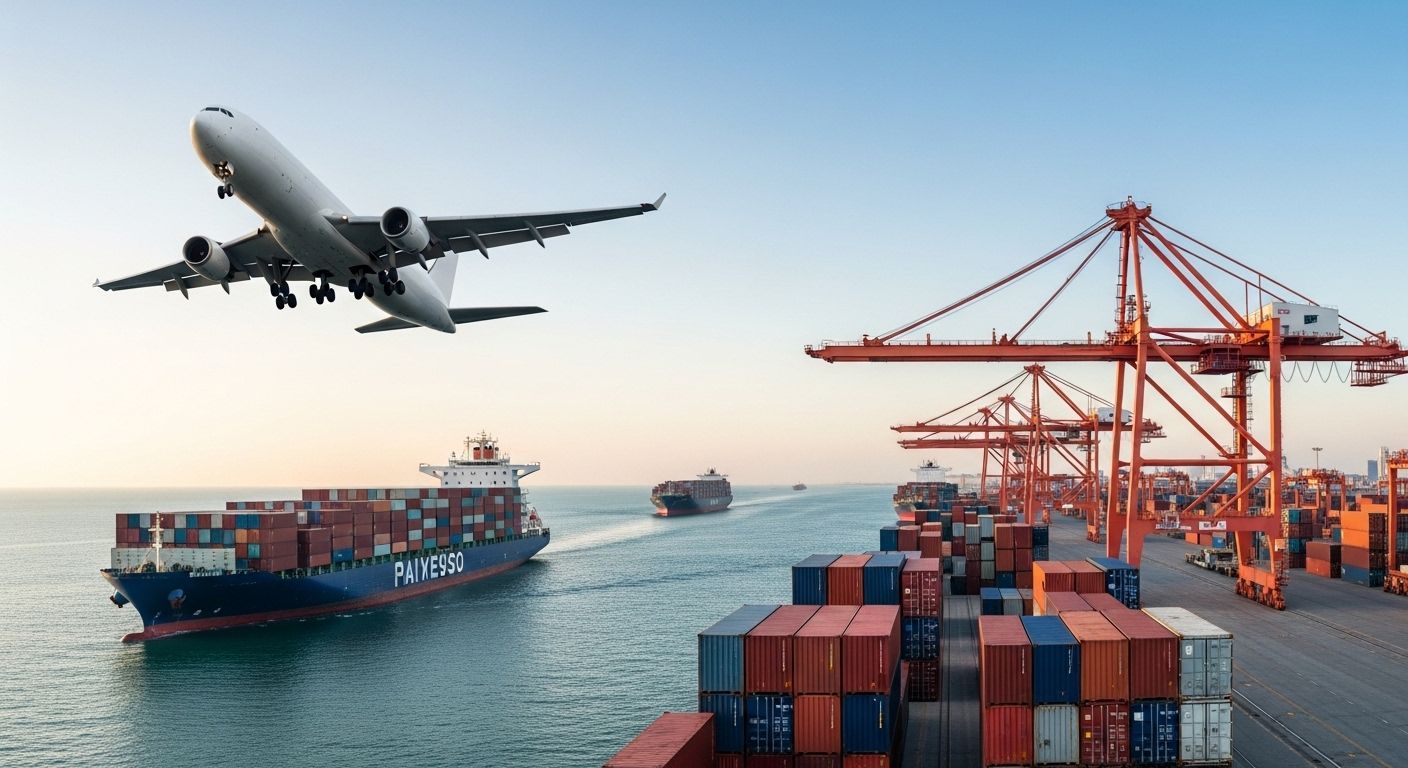 International freight transport by sea and air for first-time importers