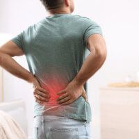 Person with back pain
