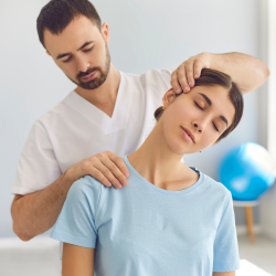 person getting chiropractic care