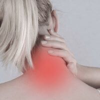 Person with neck pain