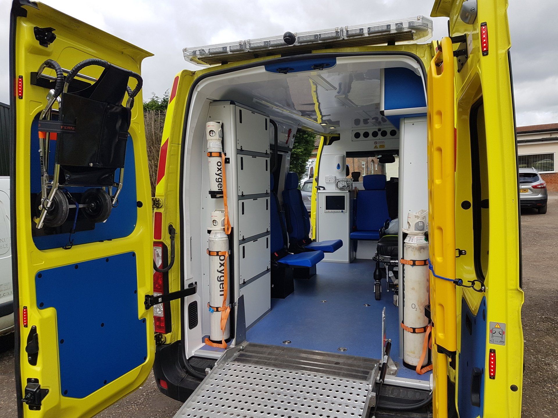 Hearts First Ambulance Service vehicles inside view