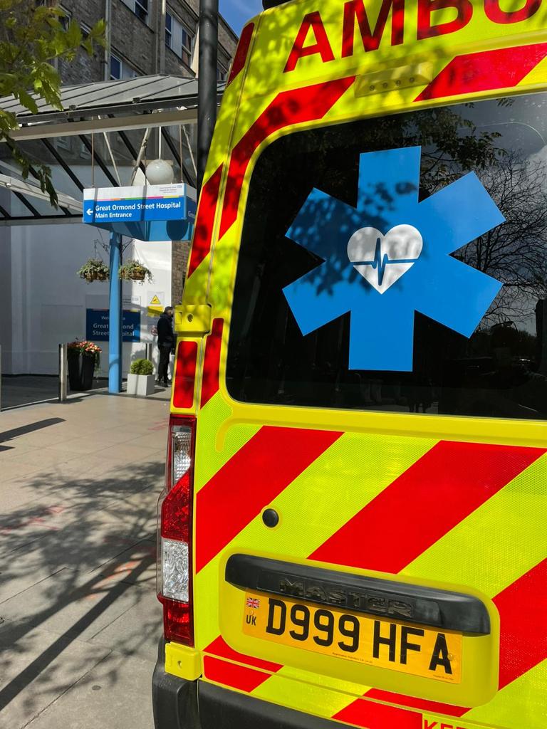 Hearts First Ambulance Service vehicle