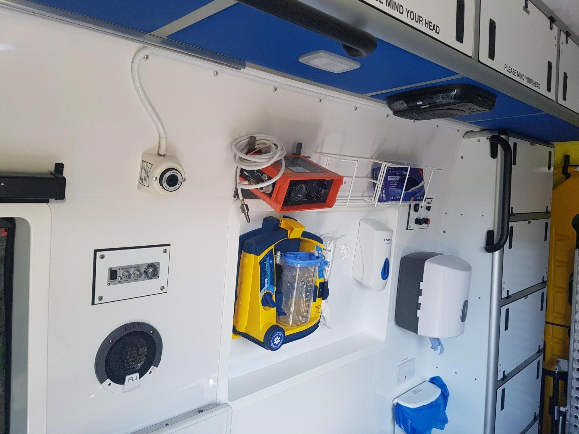 Hearts First Ambulance Service vehicle inside view