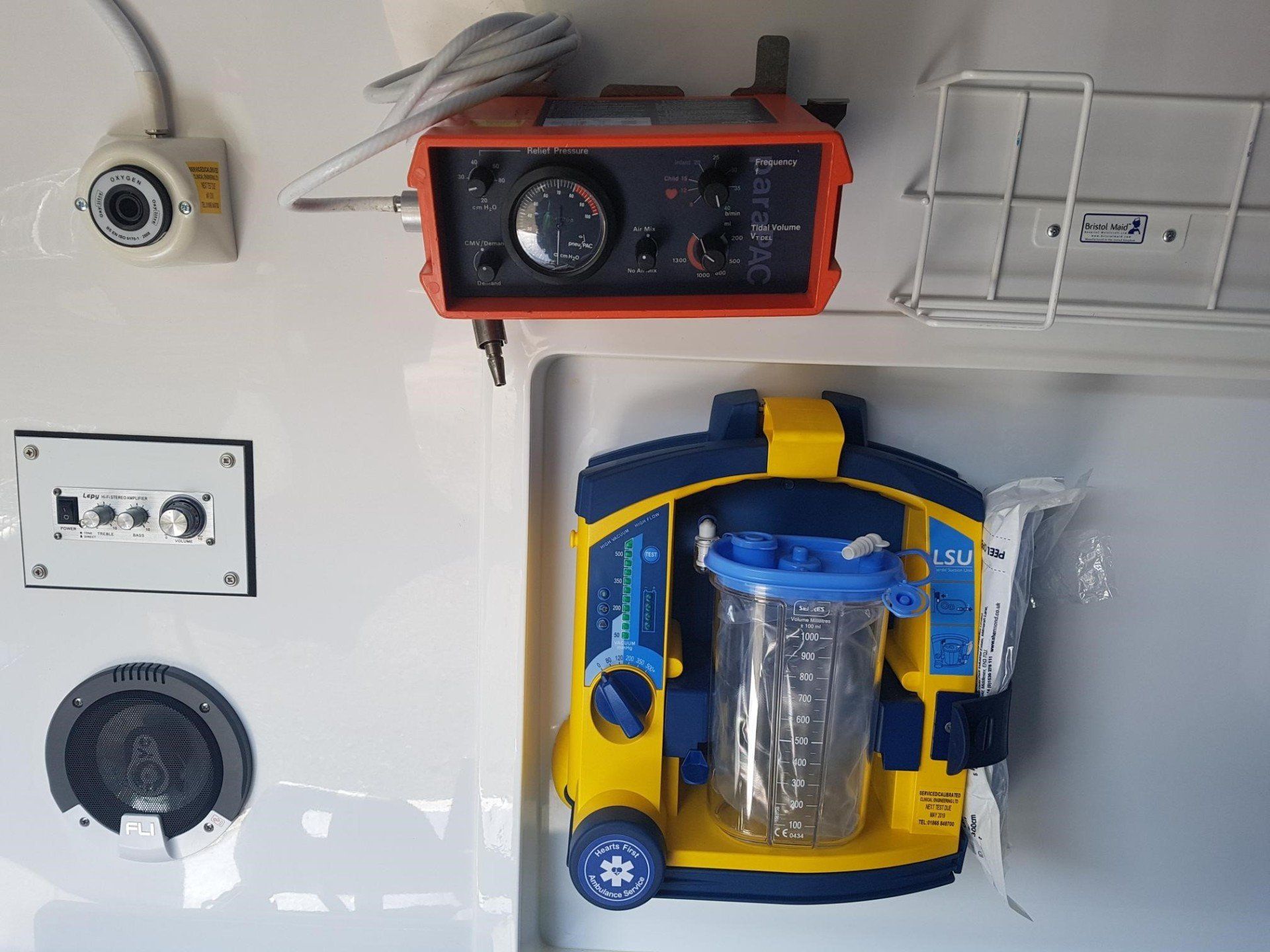 Hearts First Ambulance Service vehicle inside view