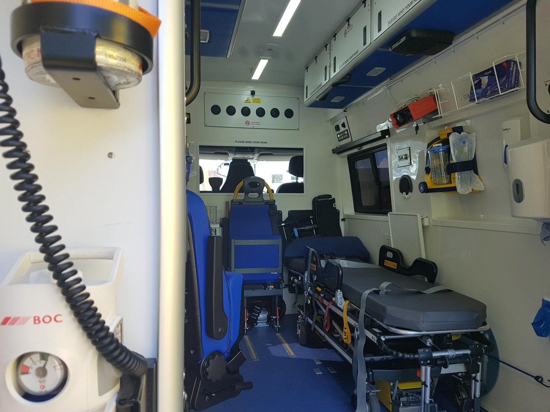Hearts First Ambulance Service vehicle inside view