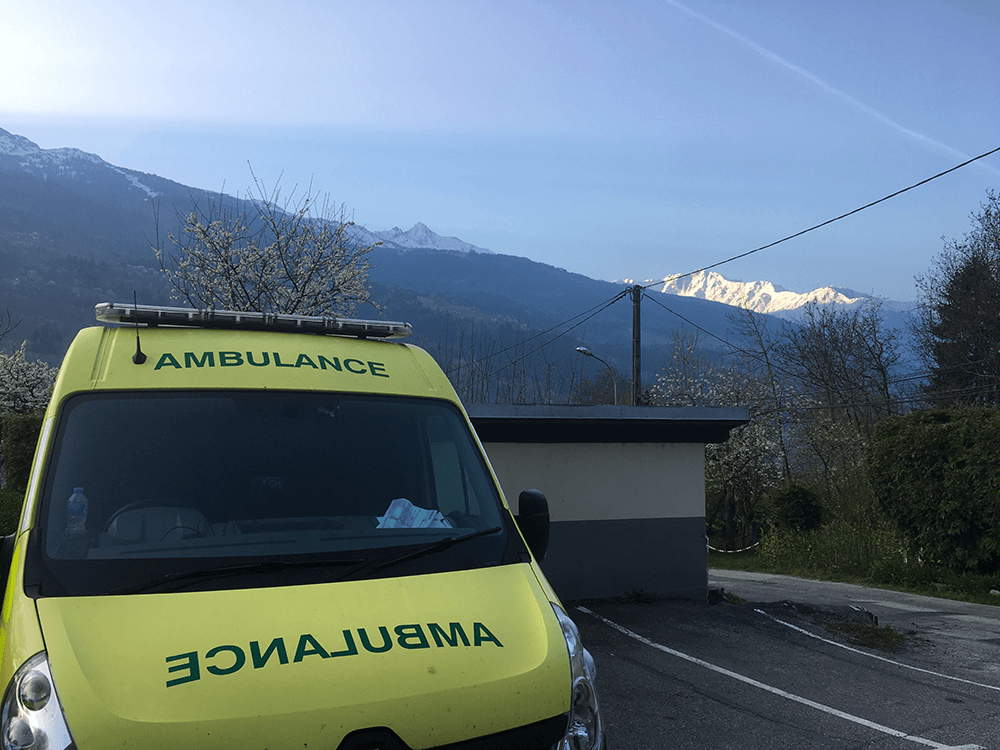 Hearts First Ambulance Service vehicle