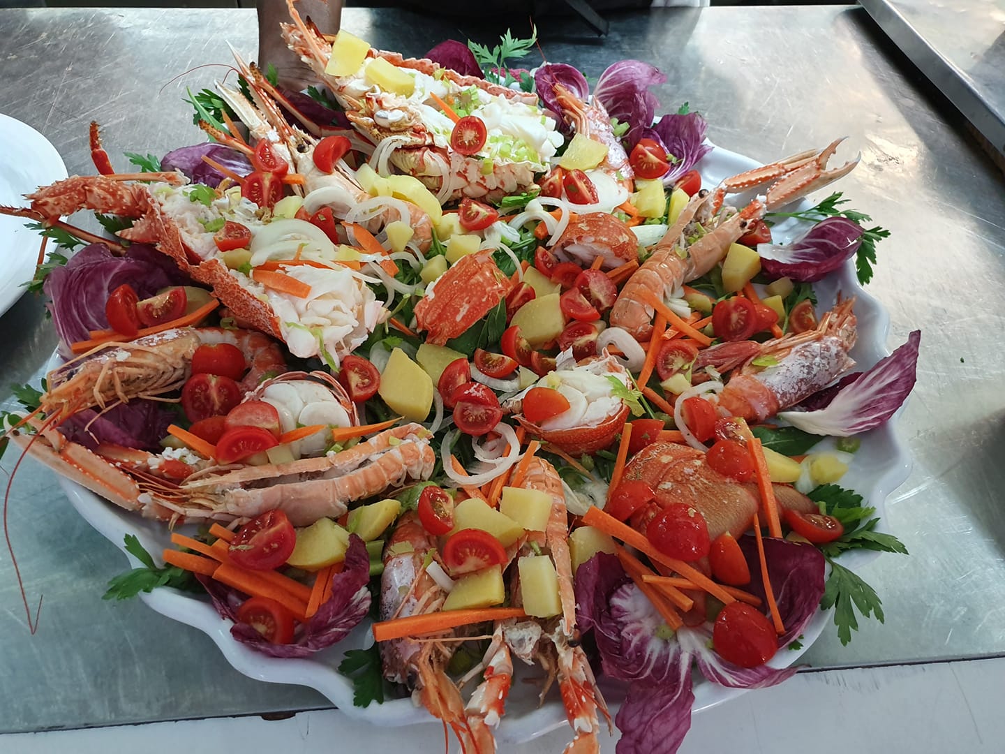 insalata di crostacei e verdura