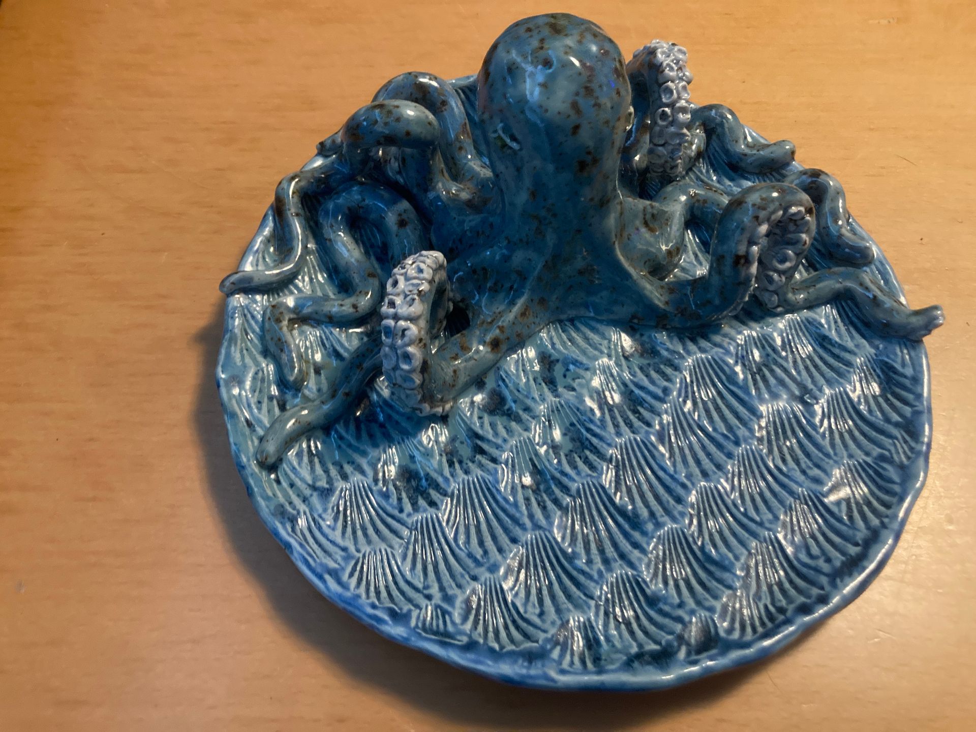 Blue Octopus plate