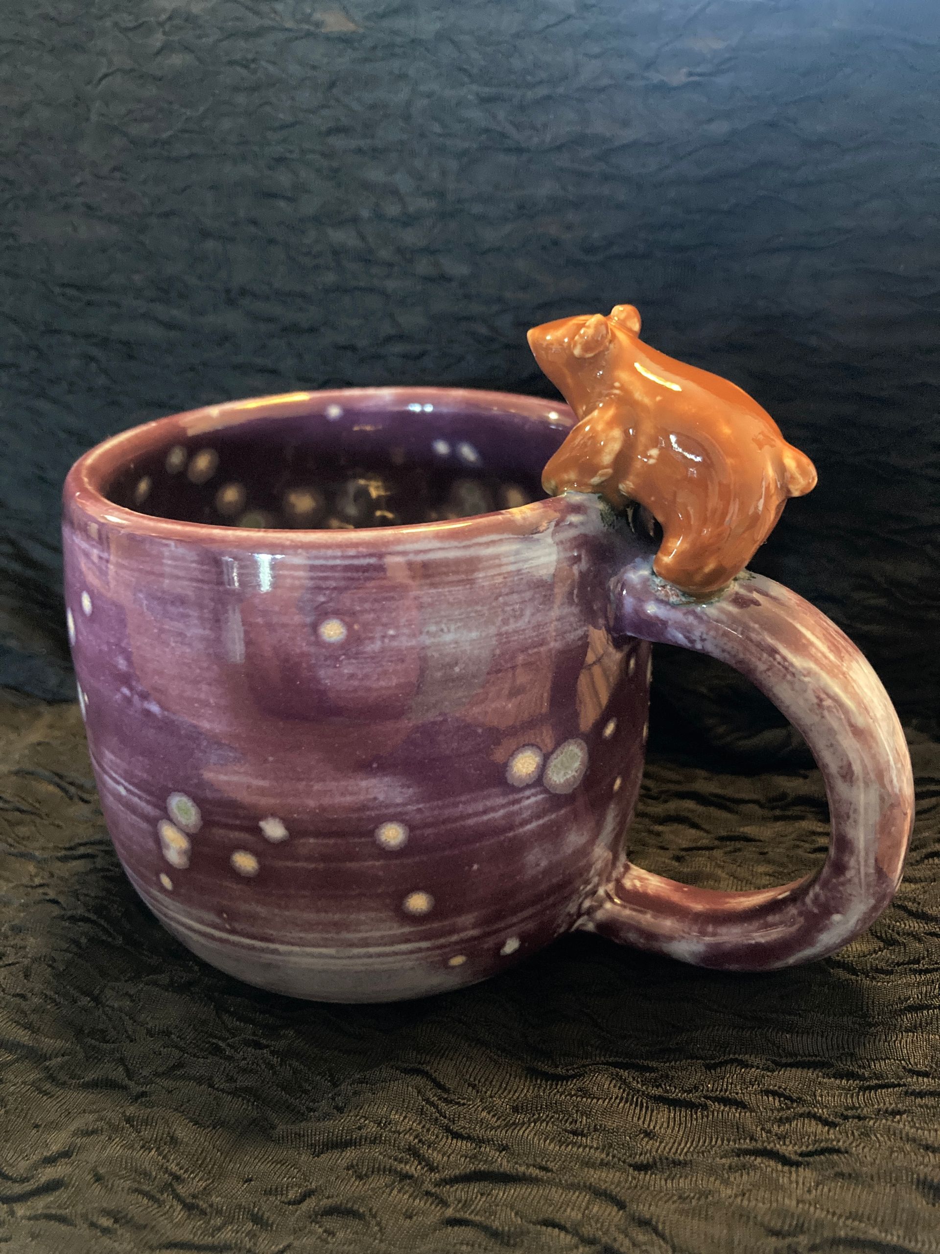 berry picking bear mug