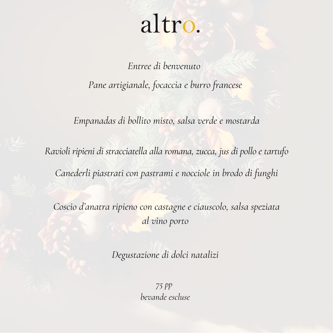 Calendario delle Festività 2022 e 2023 Natale e Capodanno santo stefano ristorante altro grottaferrata castelli romani degustazione menù fisso vigilia di natale pranzo di natale calendariocene aziendali aperitivo cocktail bar enoteca regali xmas christmas noel capodanno