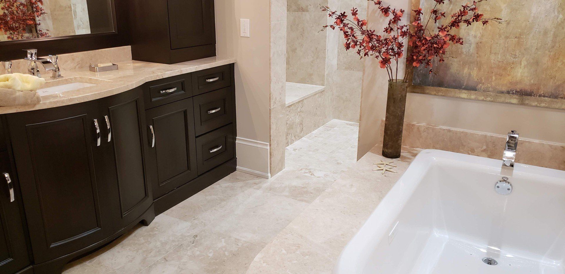 Elegant Bathroom Cabinet — Naples, FL — Rain Forest Marble Inc.