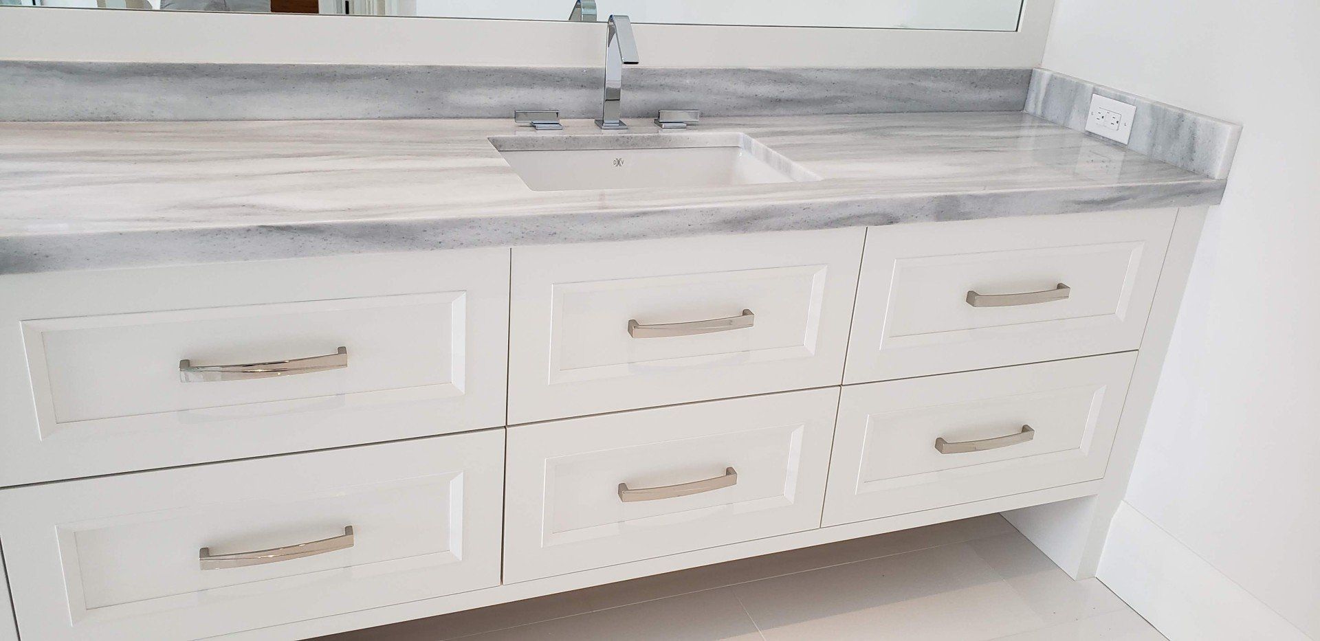 Marble Sink With Cabinets — Naples, FL — Rain Forest Marble Inc.