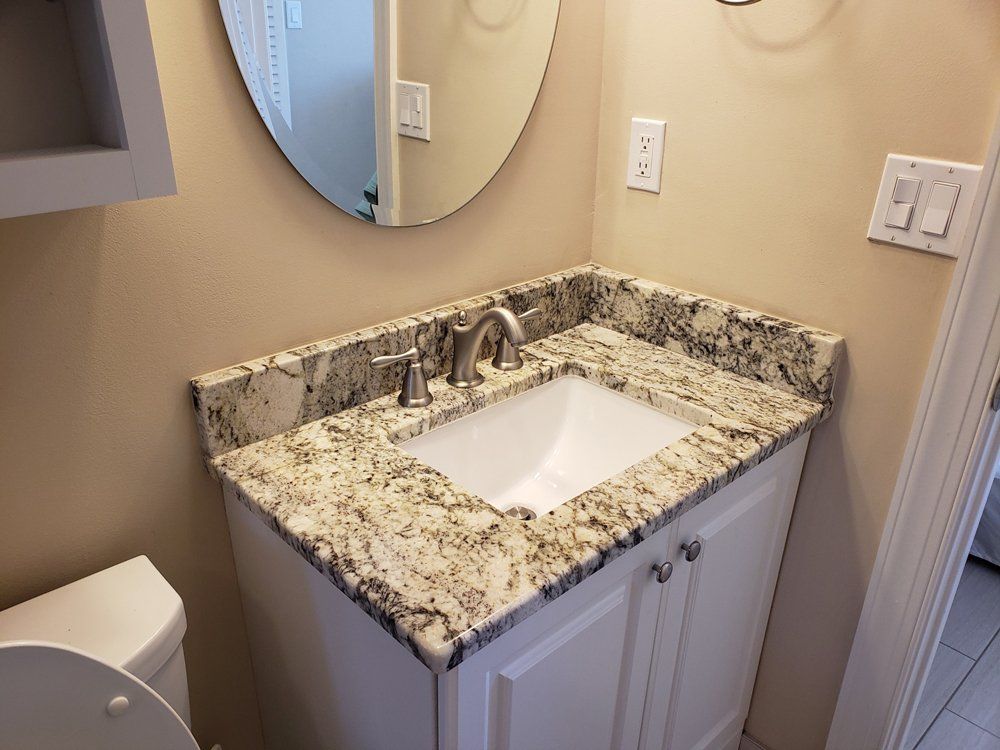 Bathroom Countertop Design — Naples, FL — Rain Forest Marble Inc.