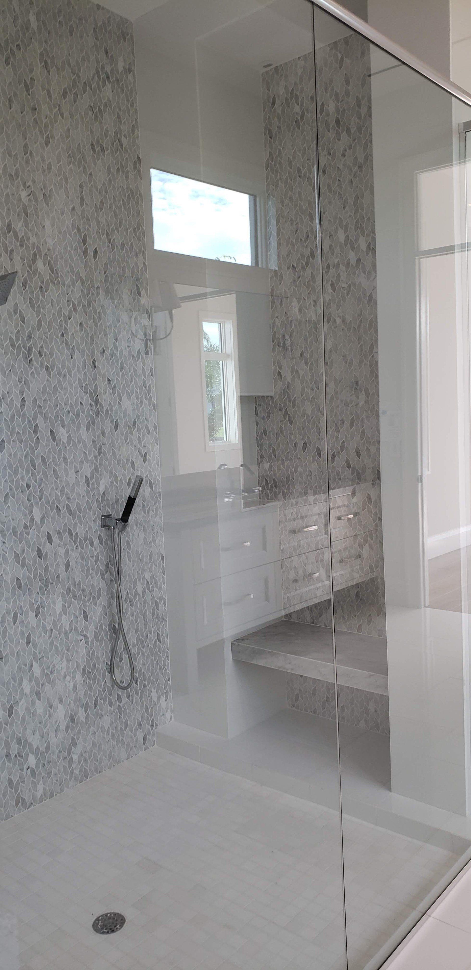 Gray Shower Room — Naples, FL — Rain Forest Marble Inc.