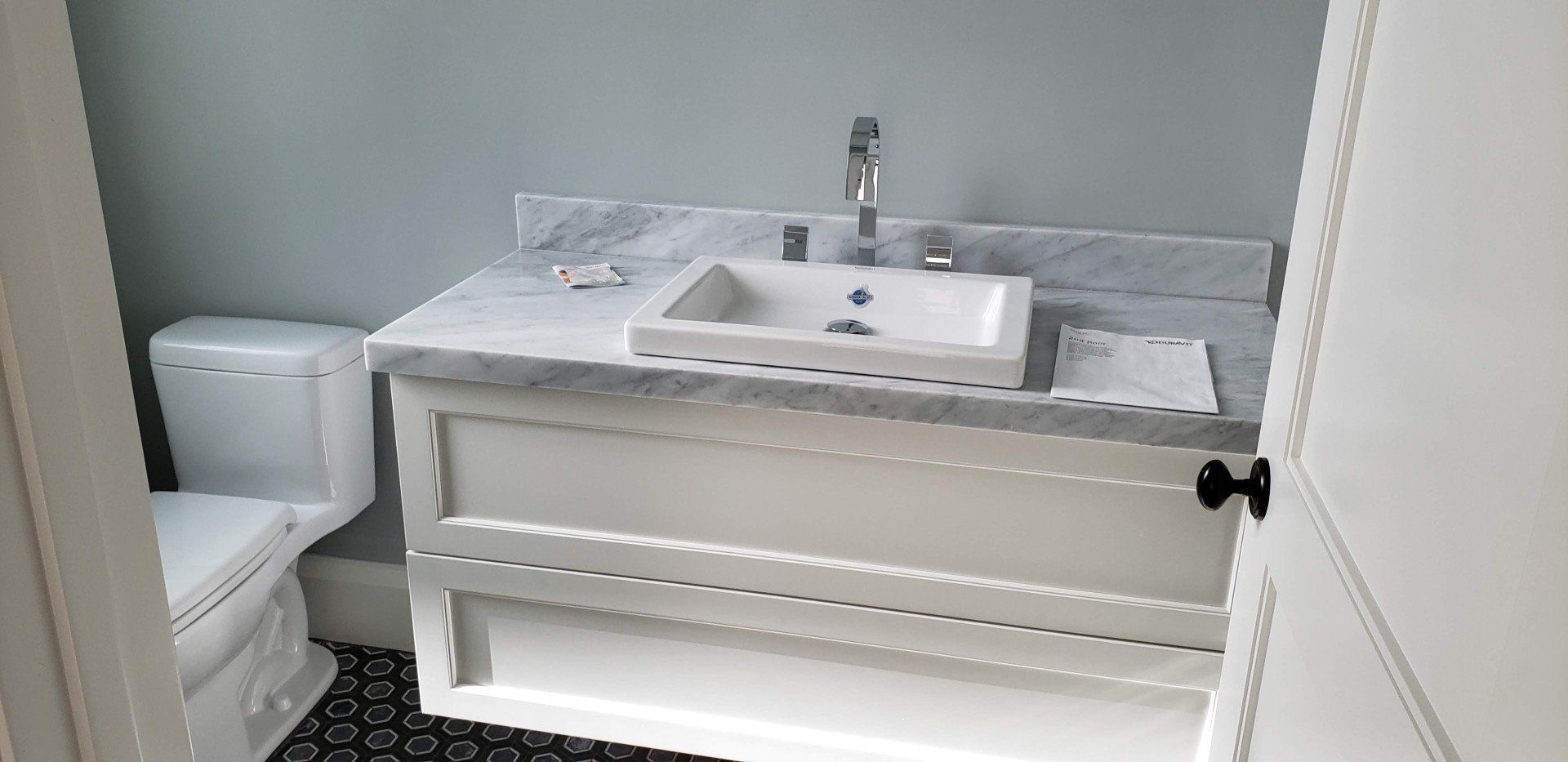 White Marble Bathroom Sink — Naples, FL — Rain Forest Marble Inc.