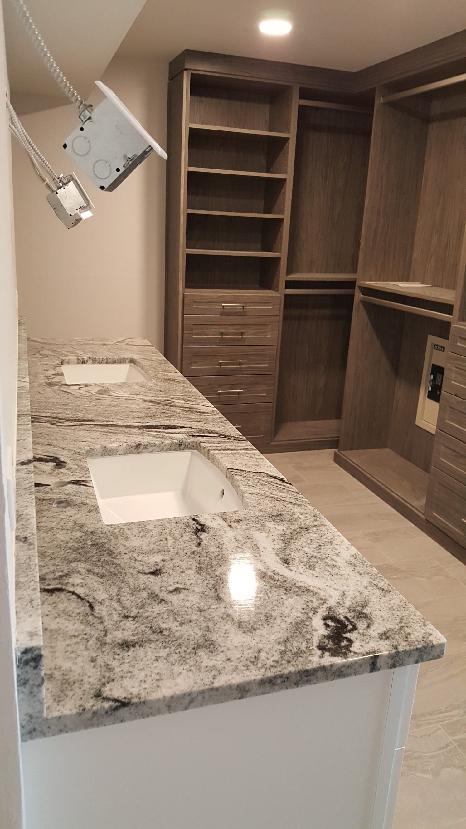 Large Bathroom with Cabinet — Naples, FL — Rain Forest Marble Inc.