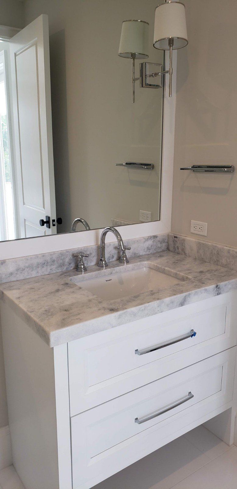 A Bathroom with Two Drawer Cabinet — Naples, FL — Rain Forest Marble Inc.