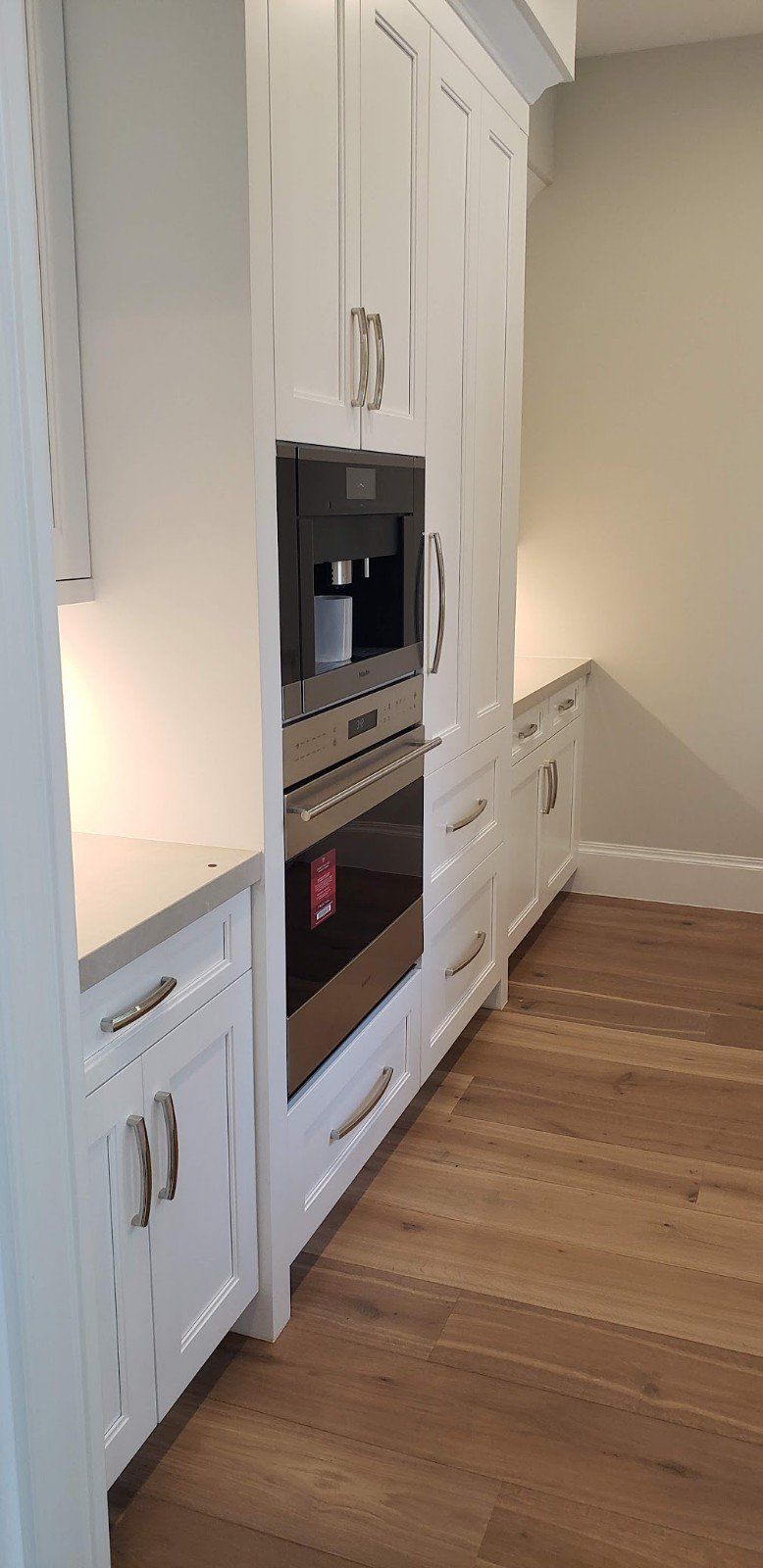 White Wooden Kitchen Cabinets — Naples, FL — Rain Forest Marble Inc.