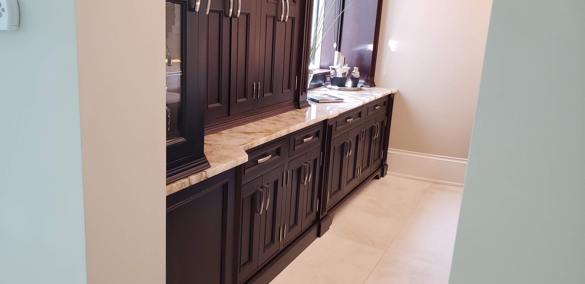 Countertop With Cabinet On Top And Bottom — St Naples, Florida — Rain Forest Marble Inc.