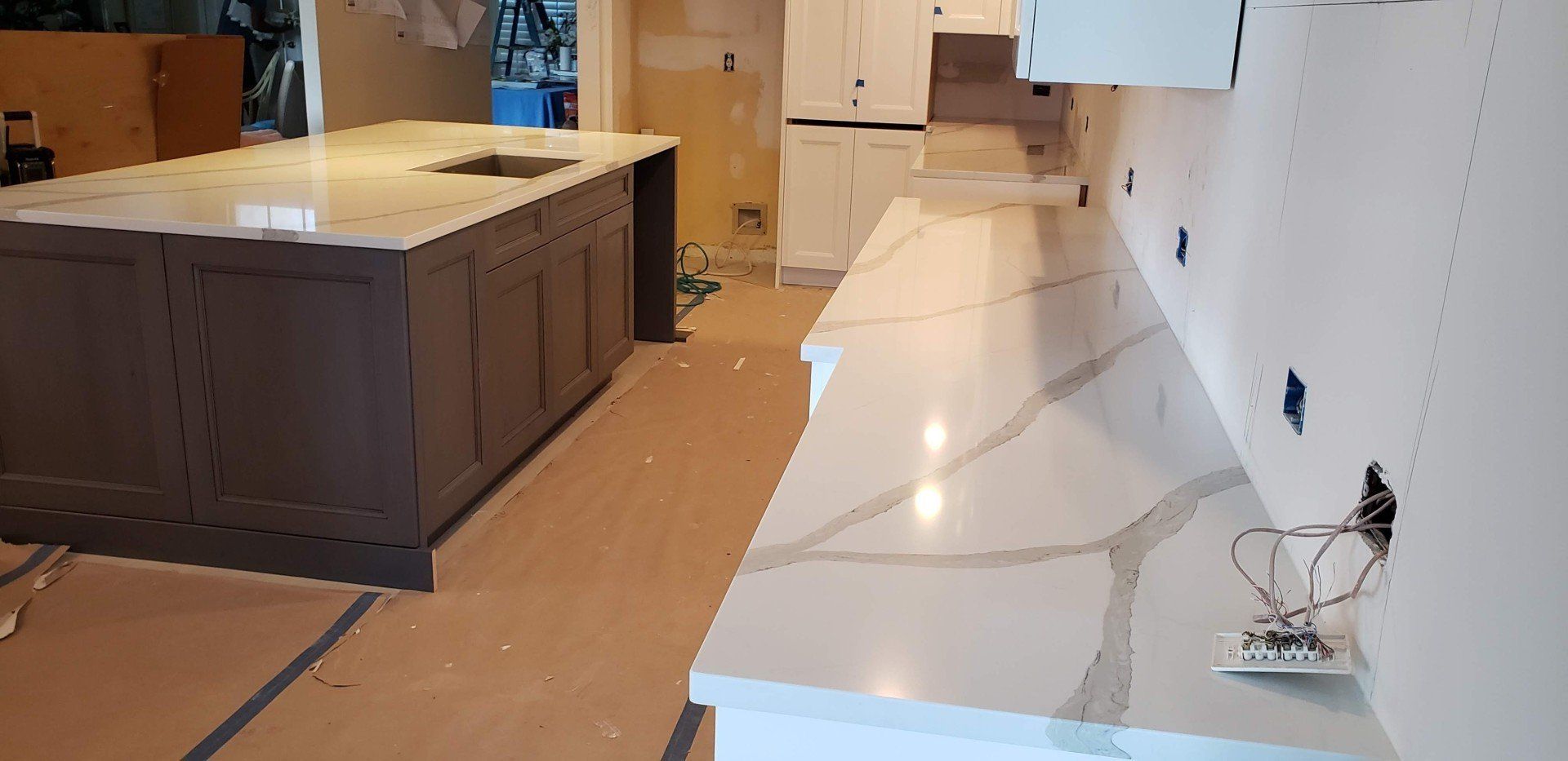 Countertop And Sockets On Work — St Naples, Florida — Rain Forest Marble Inc.