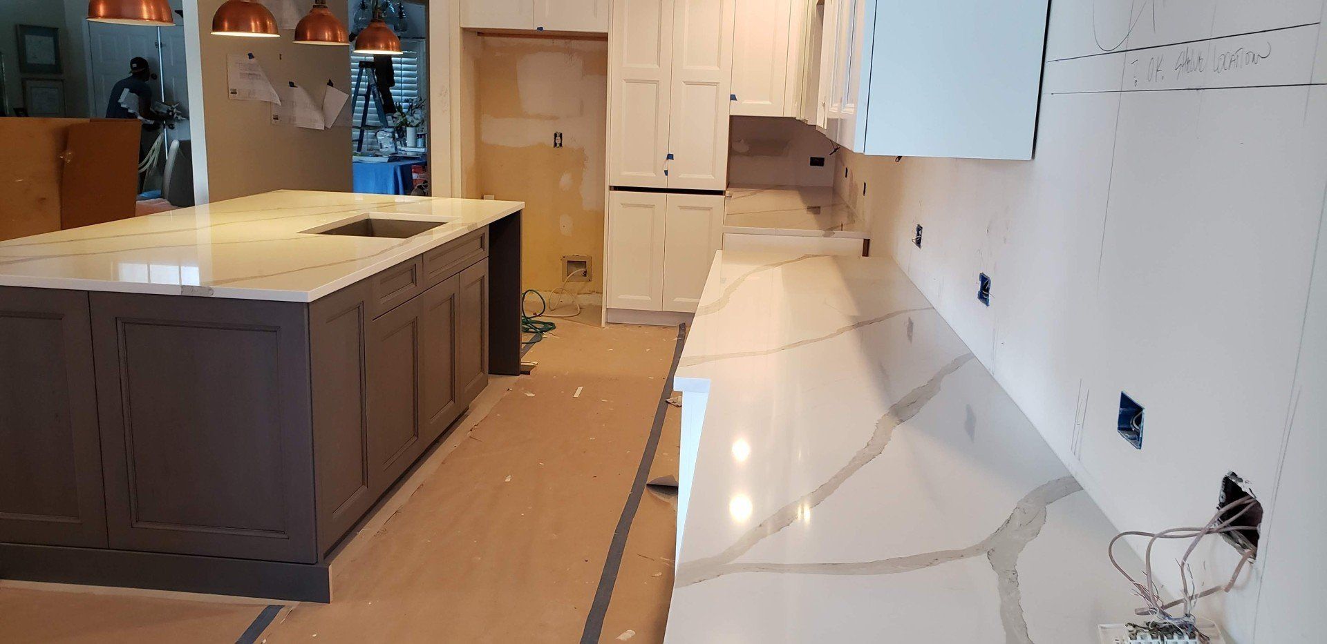 Kitchen Wiring On Going — St Naples, Florida — Rain Forest Marble Inc.