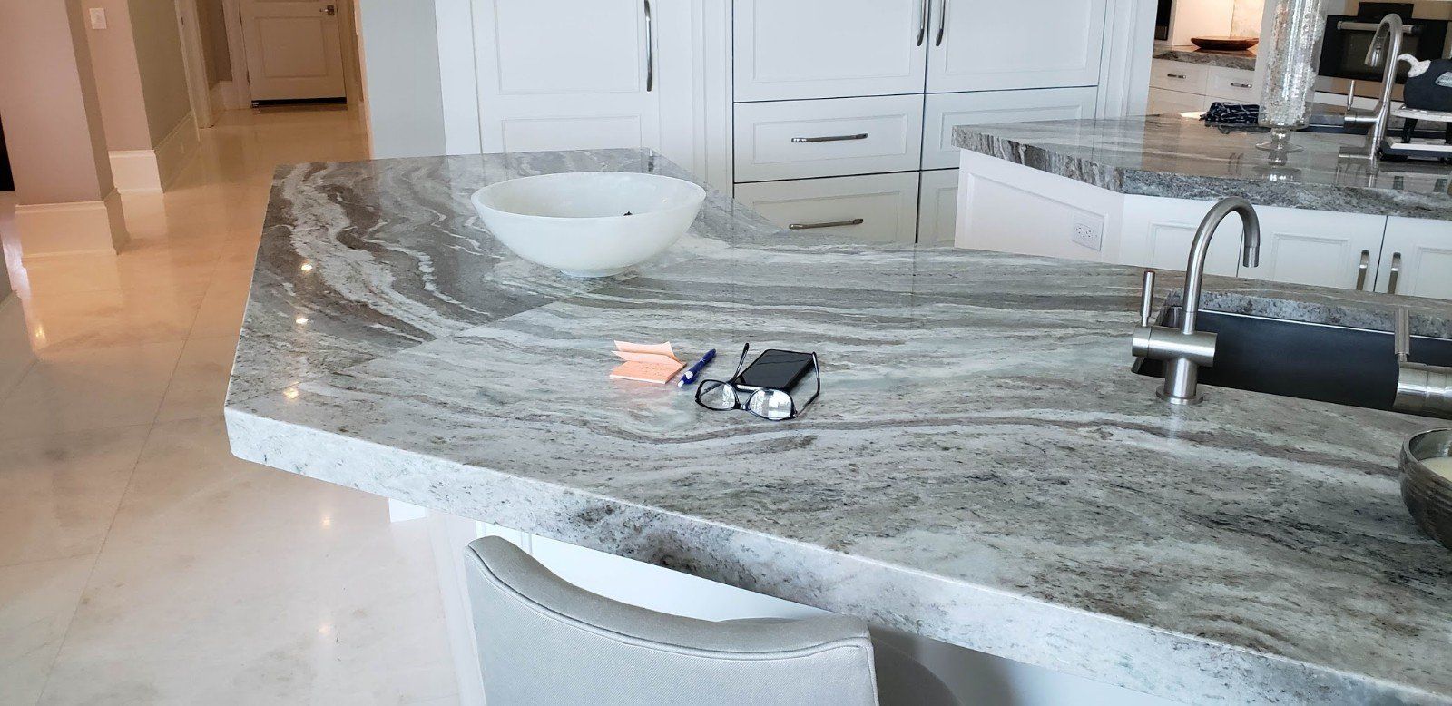 A Gray Marble Edgy Kitchen — Naples, FL — Rain Forest Marble Inc.