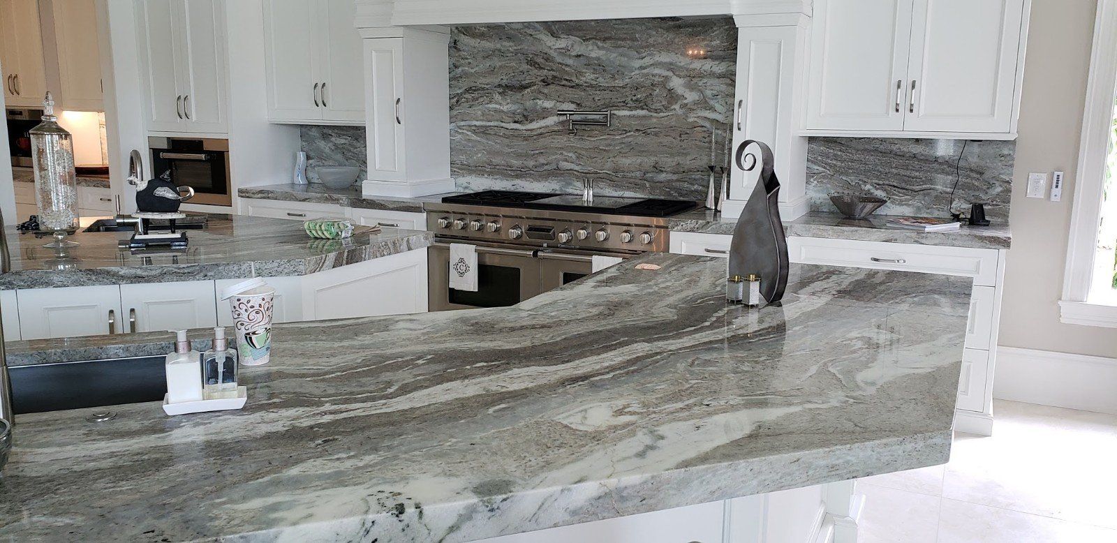 Modern Kitchen with Countertop — Naples, FL — Rain Forest Marble Inc.