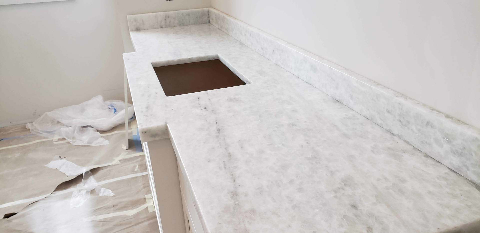 Reinstalled Kitchen Countertop — Naples, FL — Rain Forest Marble Inc.