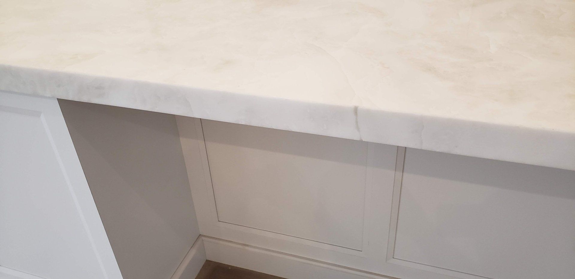 White Fabricated Countertop — Naples, FL — Rain Forest Marble Inc.