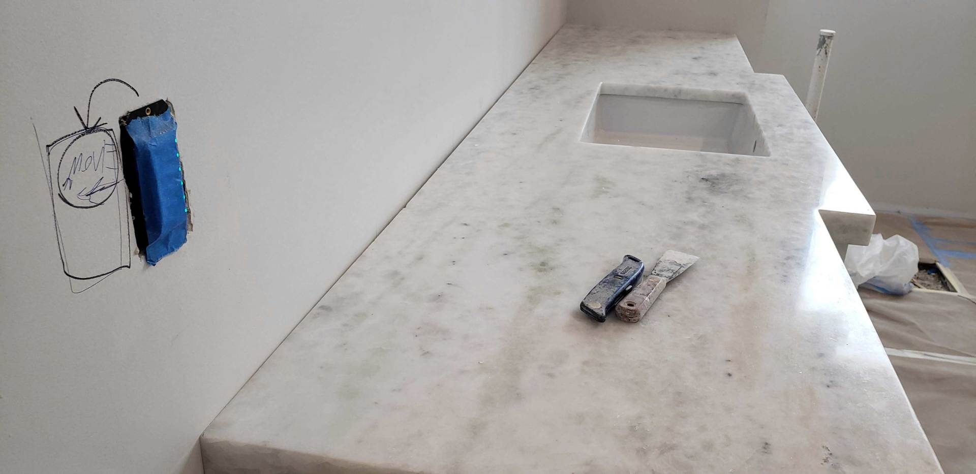 Newly Installed Countertop — Naples, FL — Rain Forest Marble Inc.