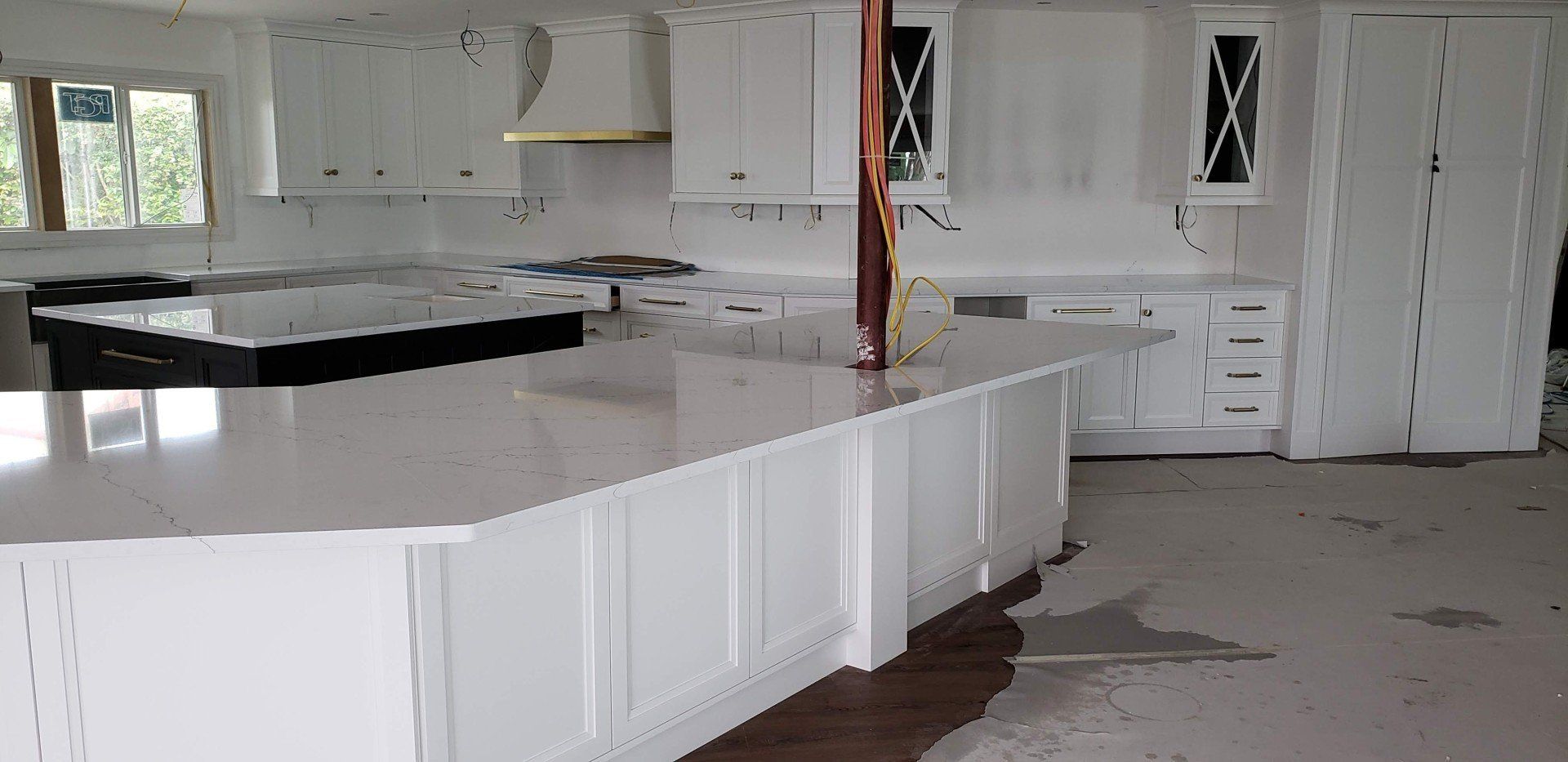 Clean White Fabricated Countertop 4th Angle — Naples, FL — Rain Forest Marble Inc.