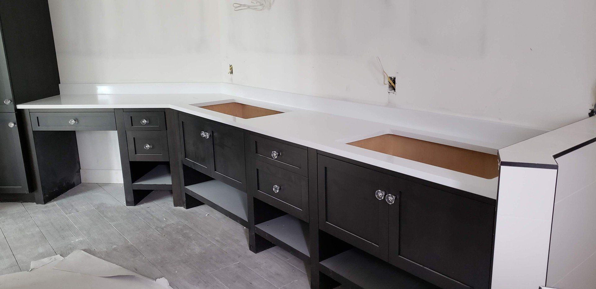 Newly Installed Sink Cabinets — Naples, FL — Rain Forest Marble Inc.