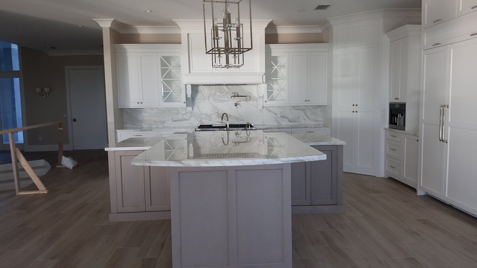 Modern White Kitchen — Naples, FL — Rain Forest Marble Inc.