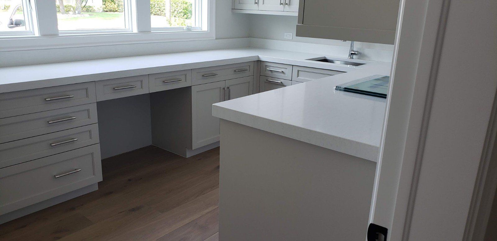 White Kitchen Counter — Naples, FL — Rain Forest Marble Inc.