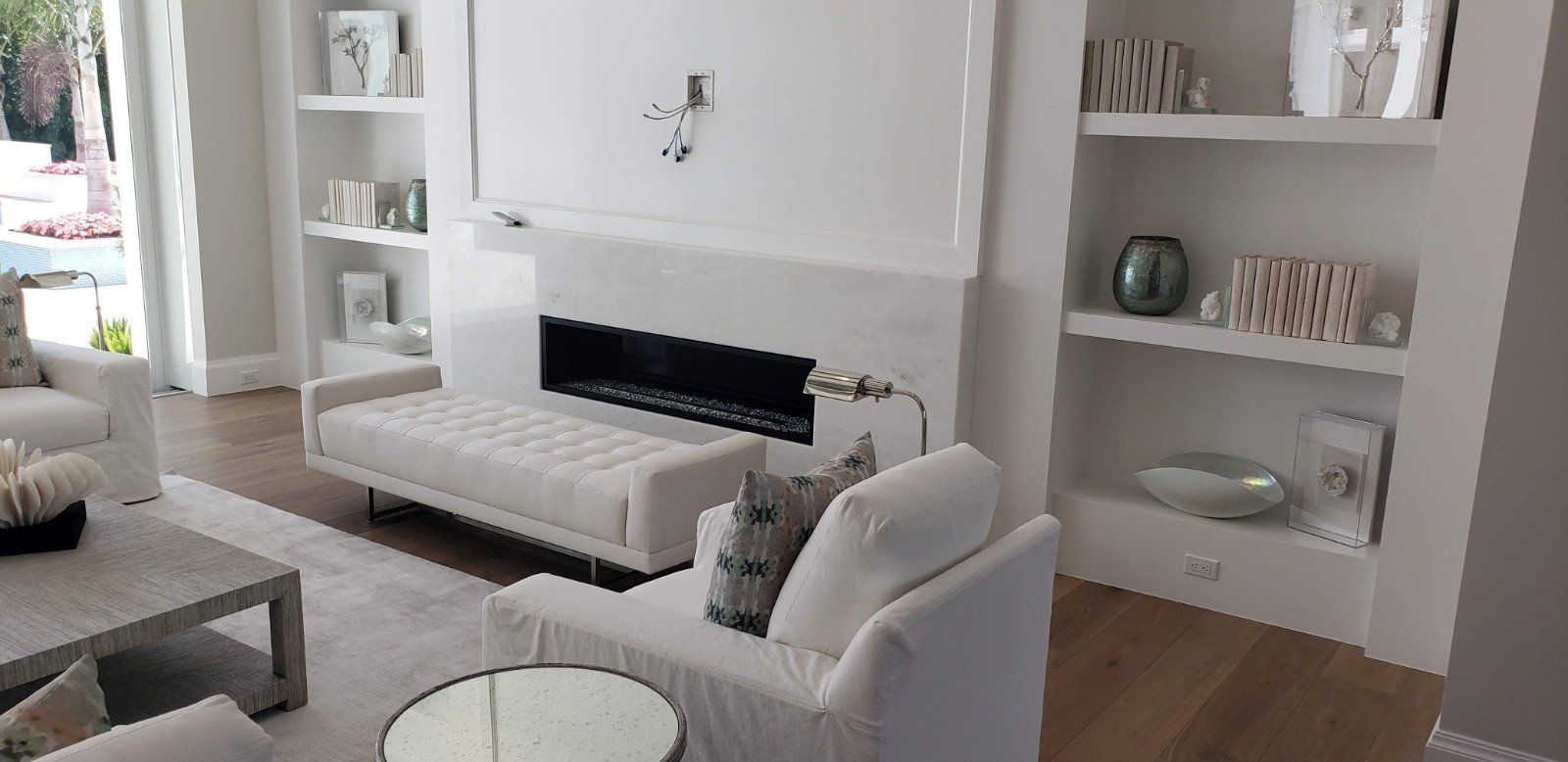 Modern and Spacious Living Room Design — Naples, FL — Rain Forest Marble Inc.