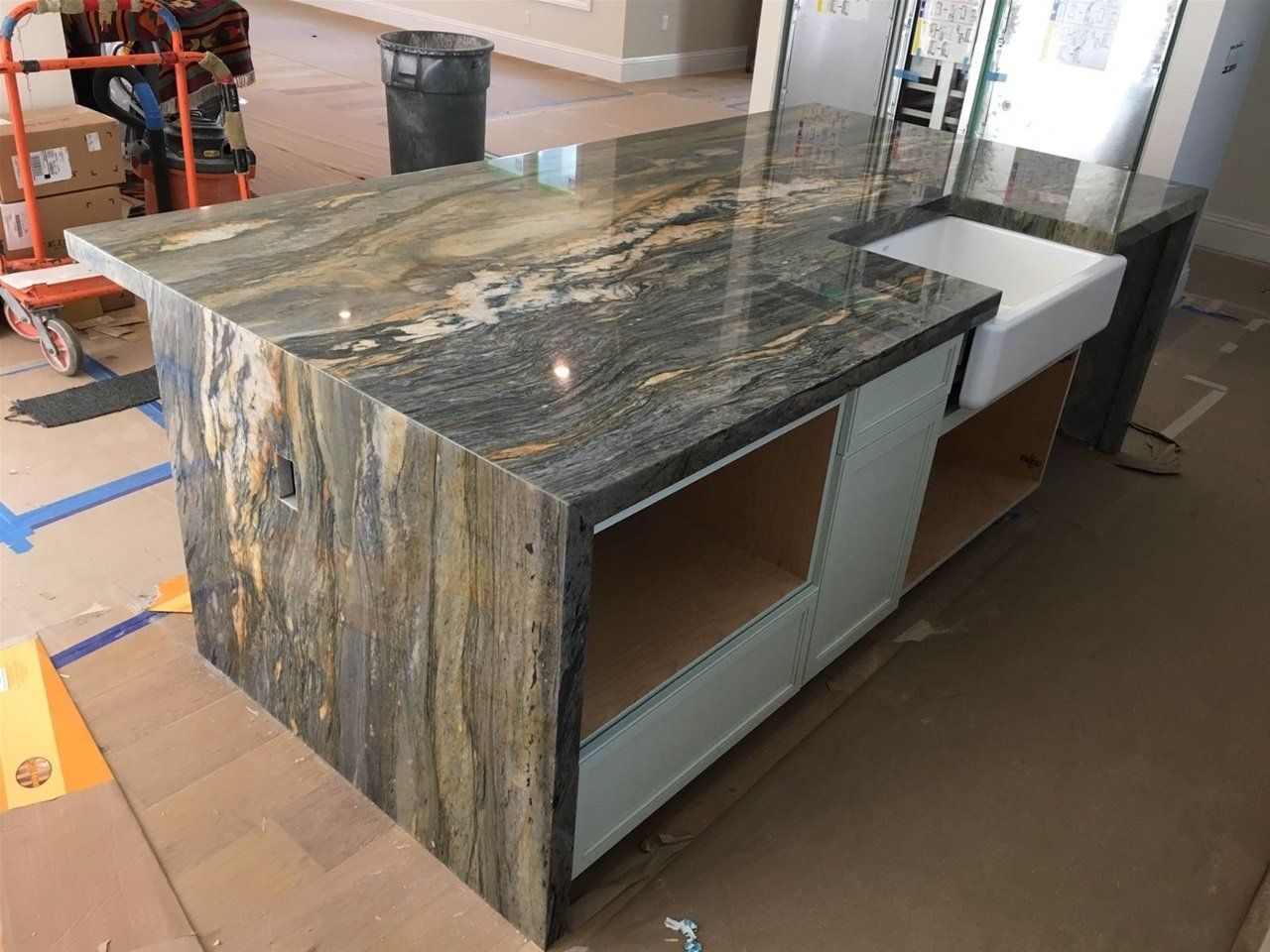 Natural Stone — Customized Natural Stone Kitchen Island in Naples, FL