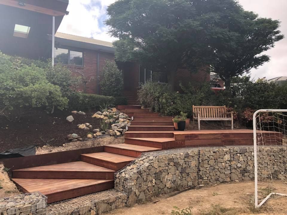 A House With Stairs Leading Up to It and a Soccer Goal in Front of It — Evoke Building Group In Ballarat Central, VIC