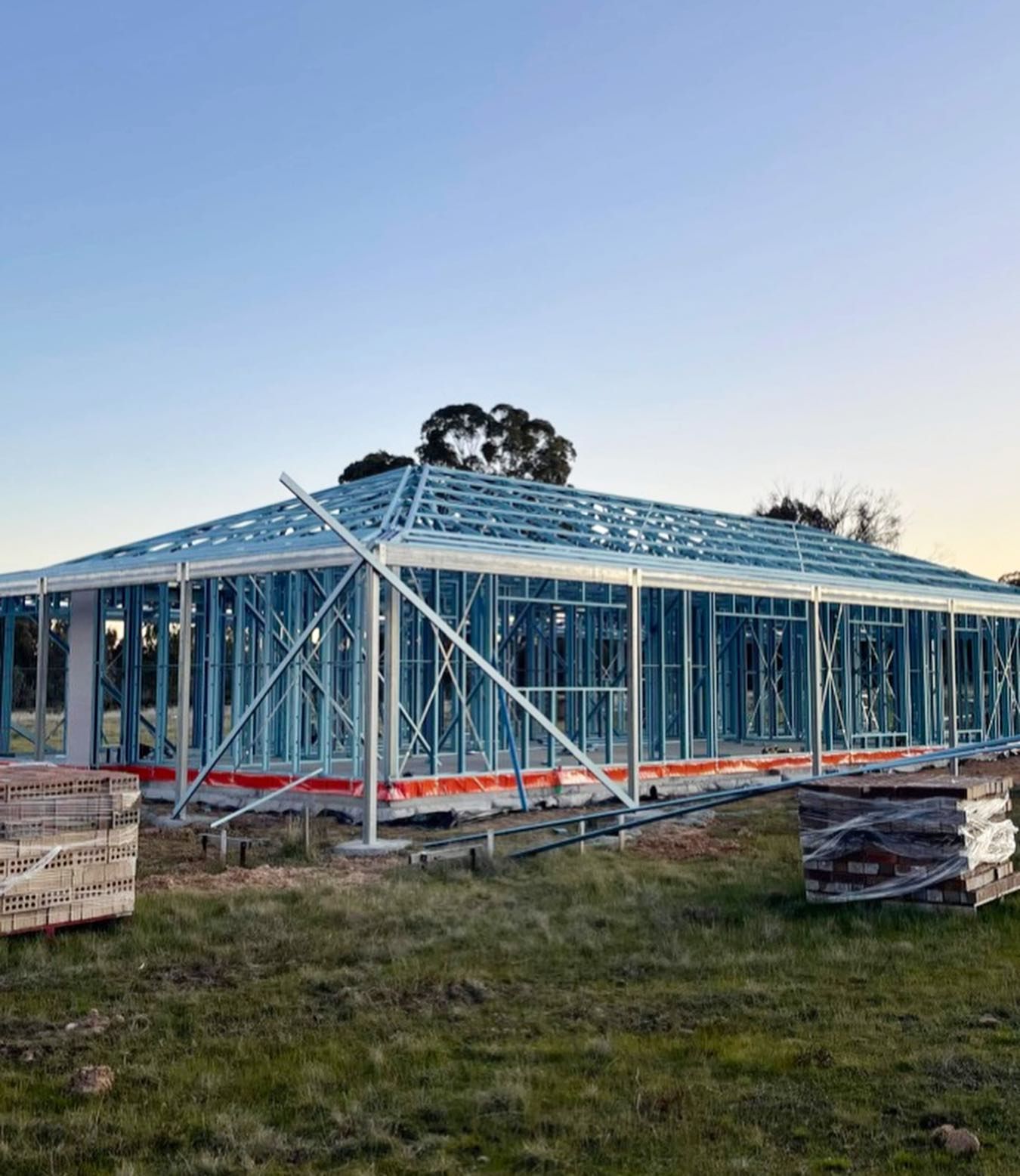 A Wooden Floor is Being Built on a Construction Site — Evoke Building Group In Ballarat Central, VIC