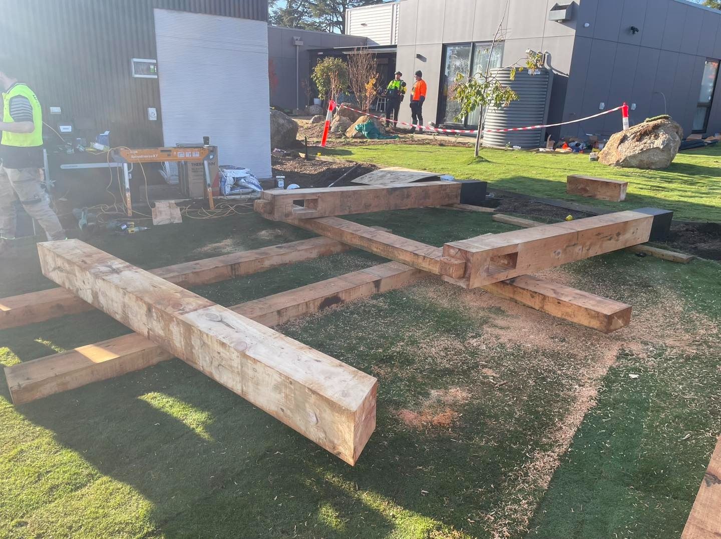 Home Builders Gathered on a Construction Site